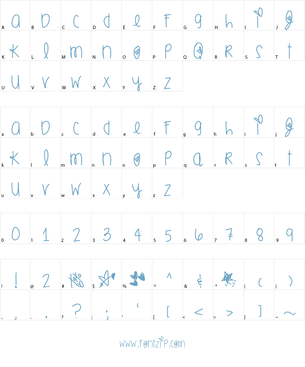 SmoochesOfYou Font Character