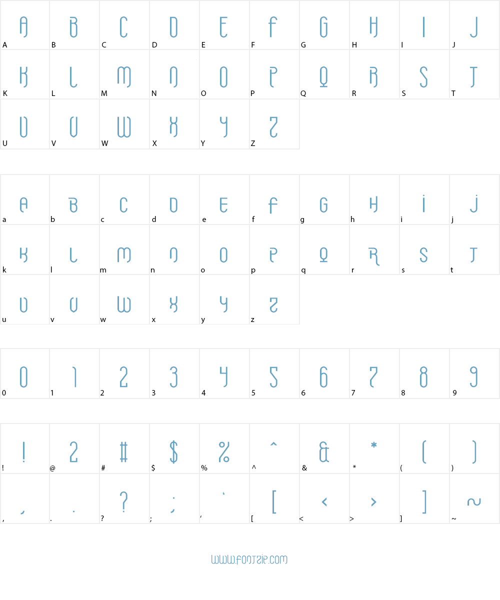 Griefmachine Font Character