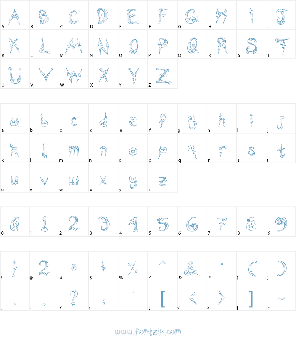 PonyRides Font Character