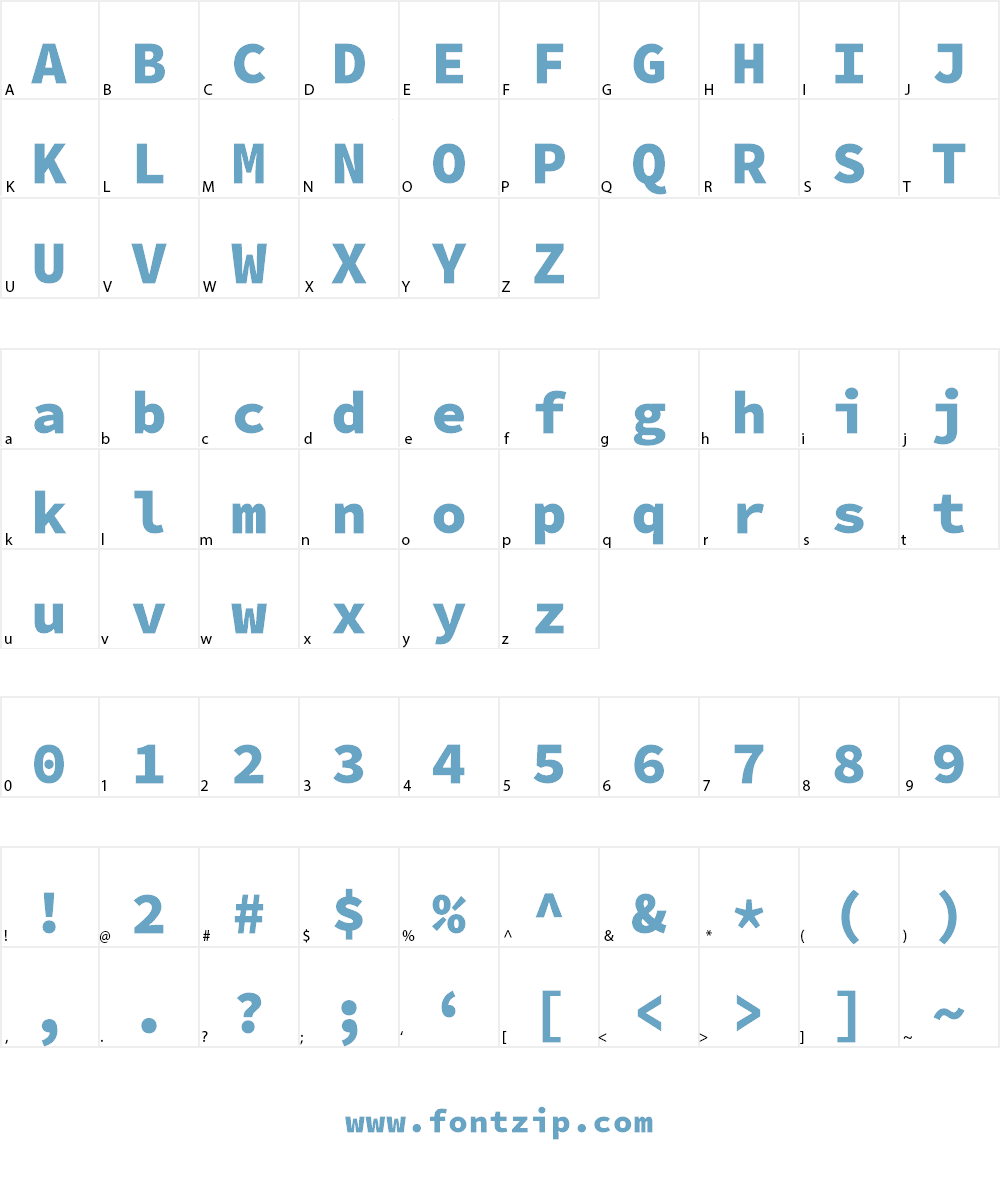 Source Code Pro Font Character