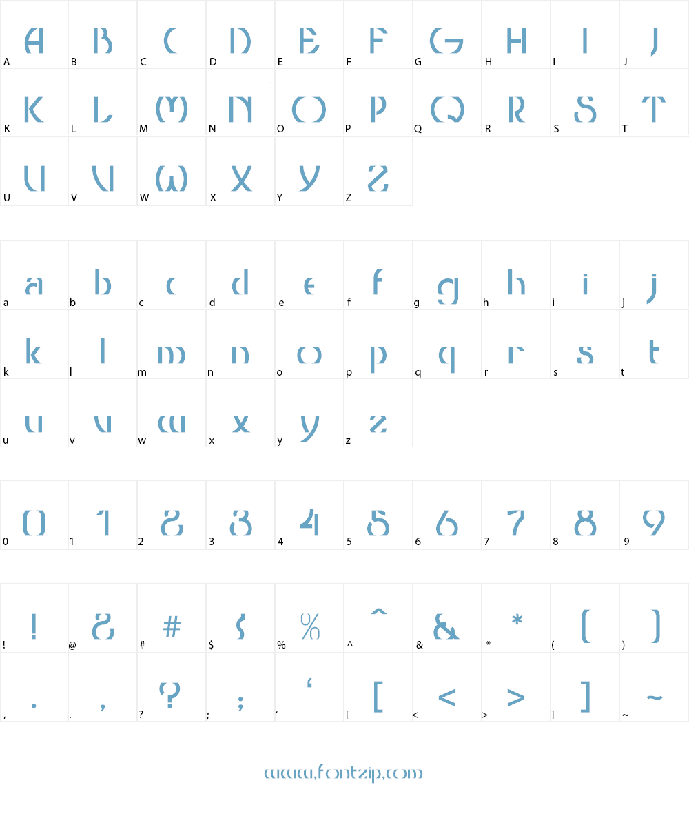 ThresholdCP Font Character