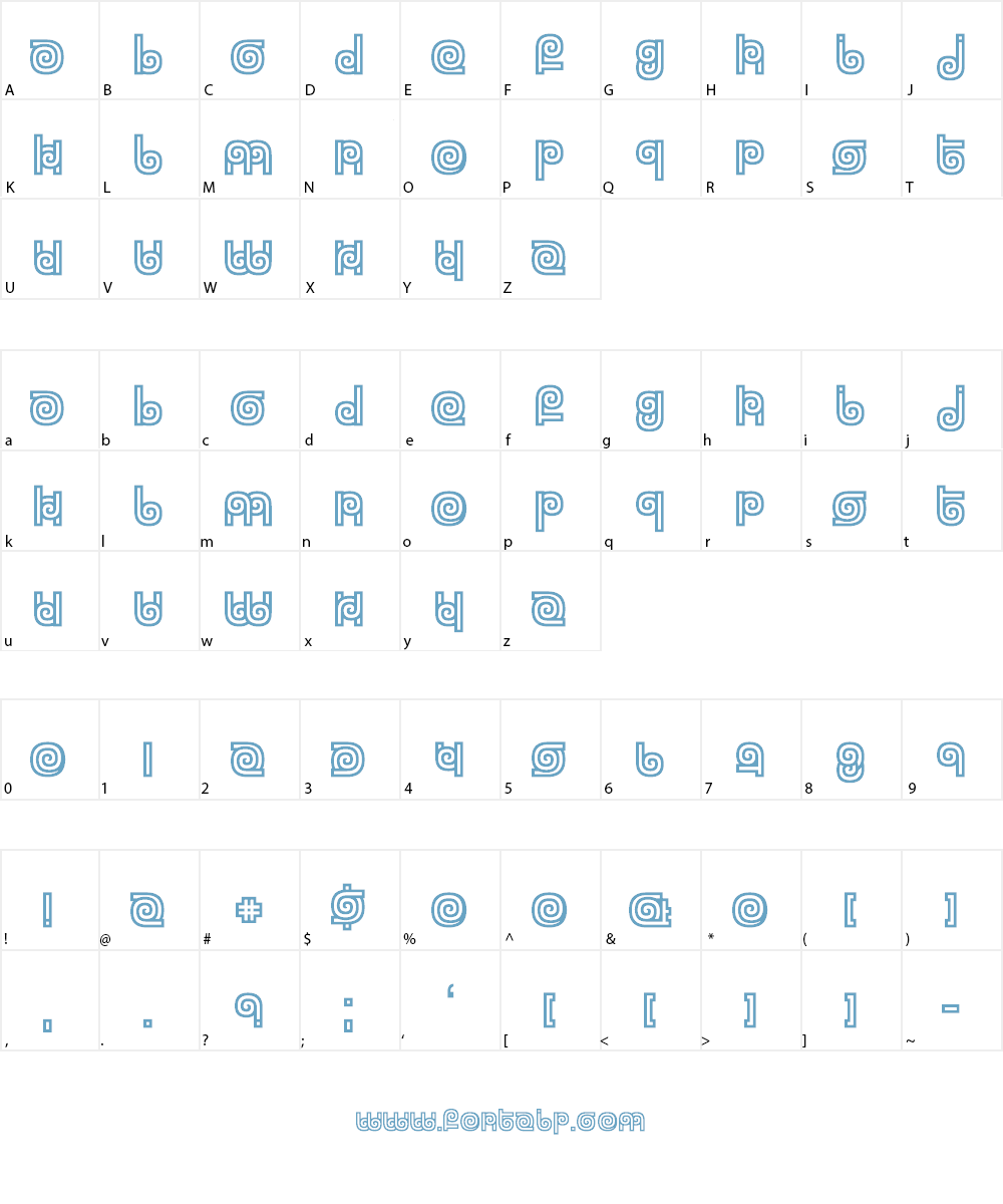 Twizzled Font Character