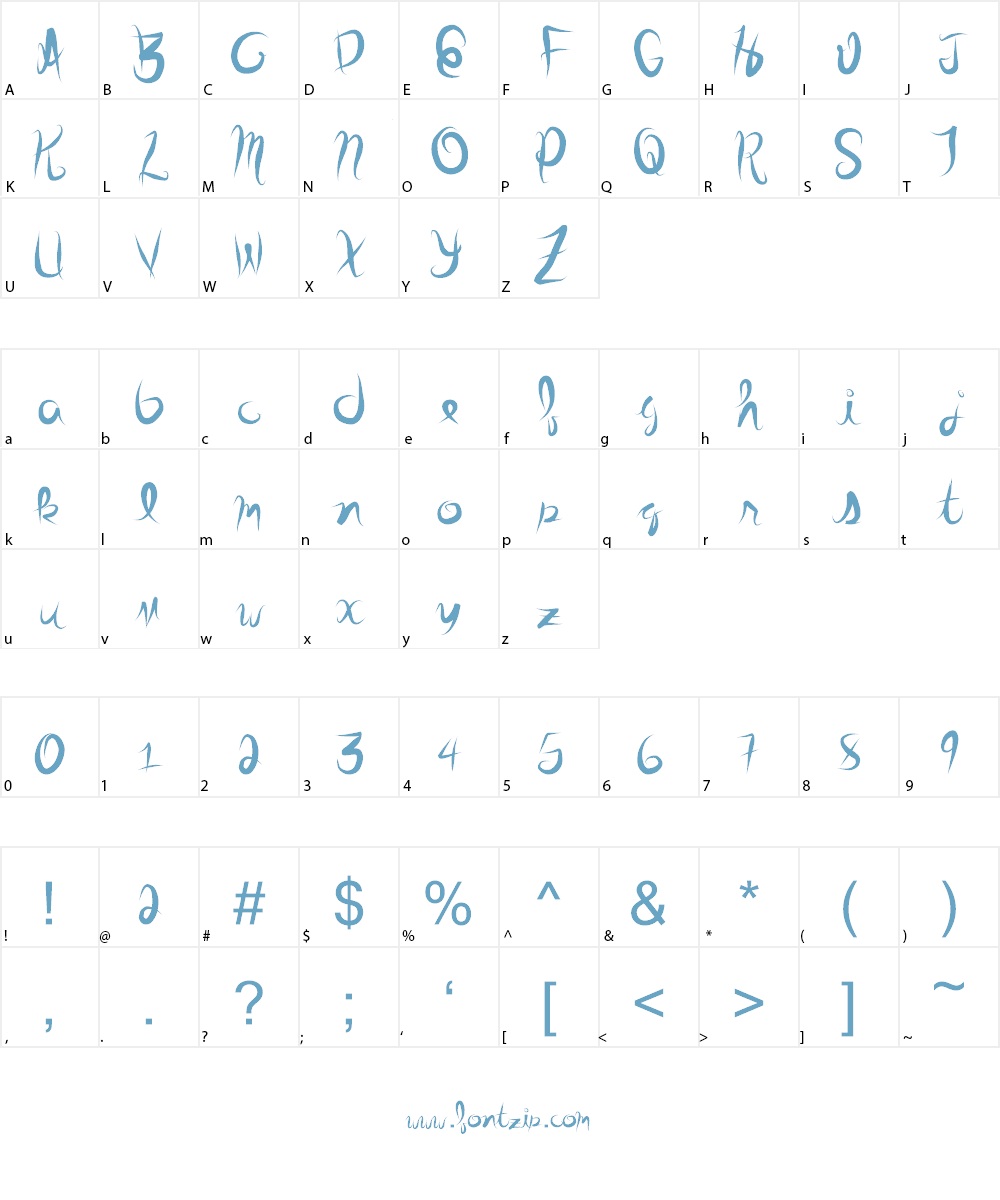StolenScript Font Character