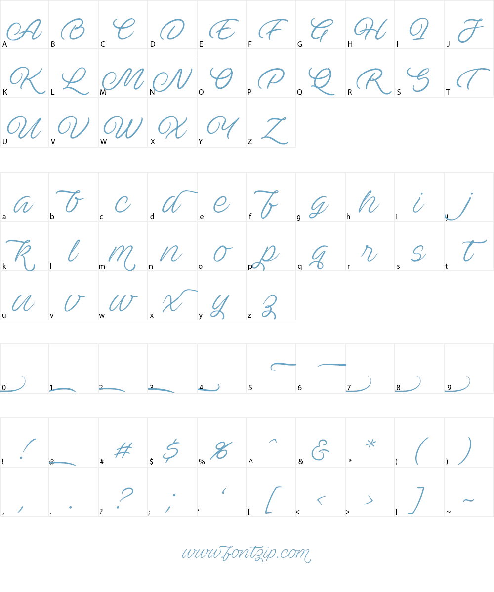 Ave Utan PERSONAL USE ONLY Font Character
