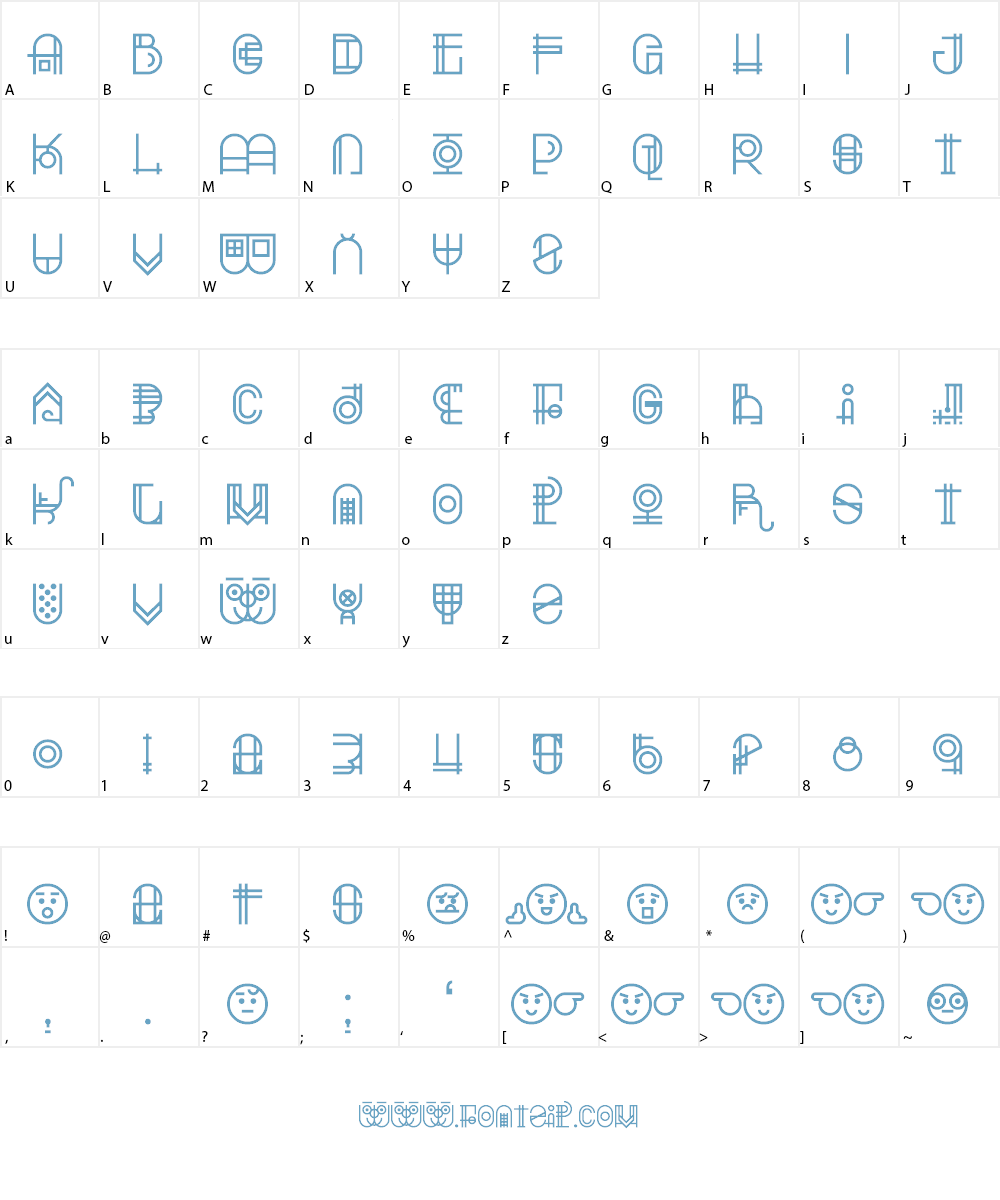 Escalatio Font Character