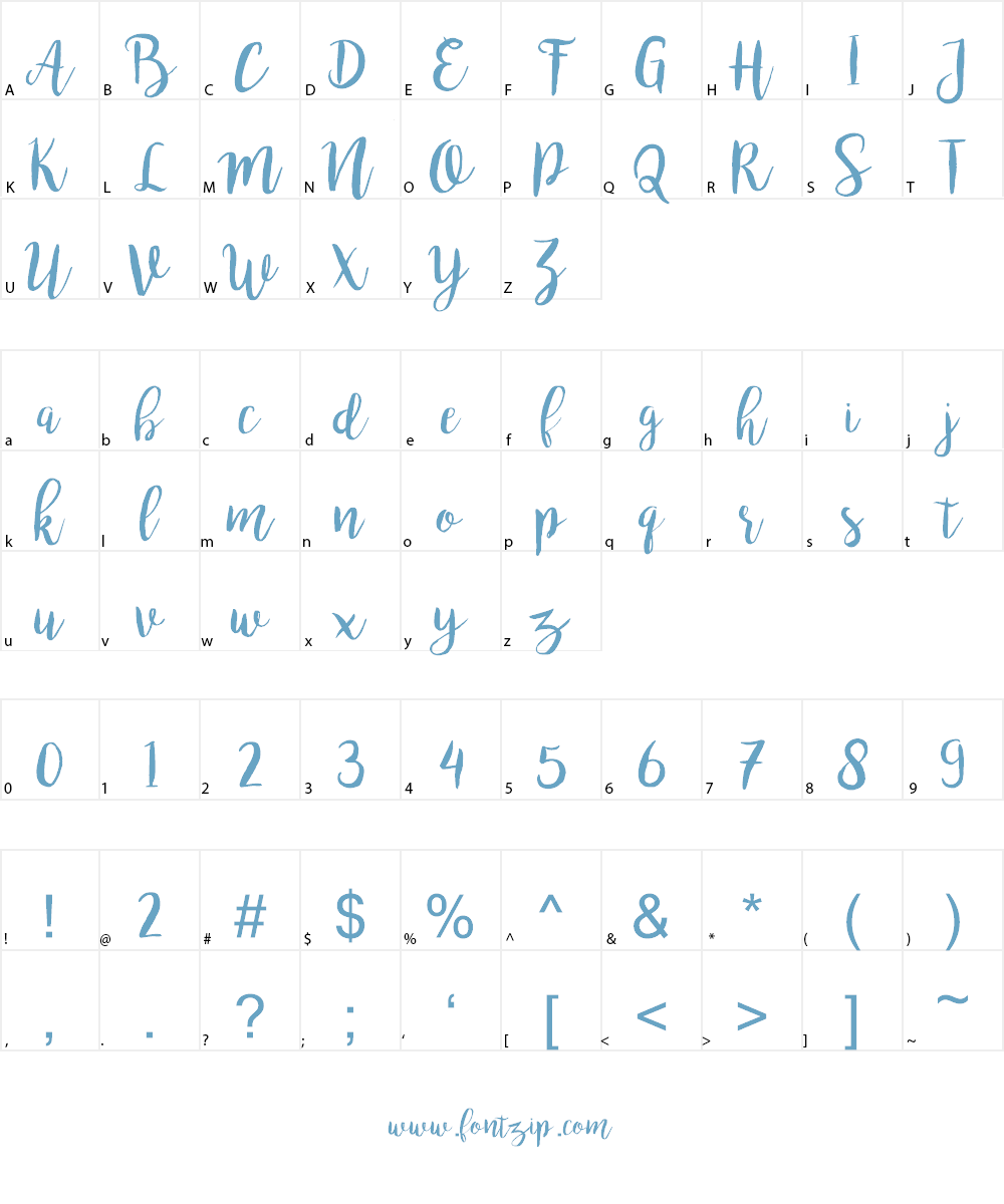 bromello Font Character