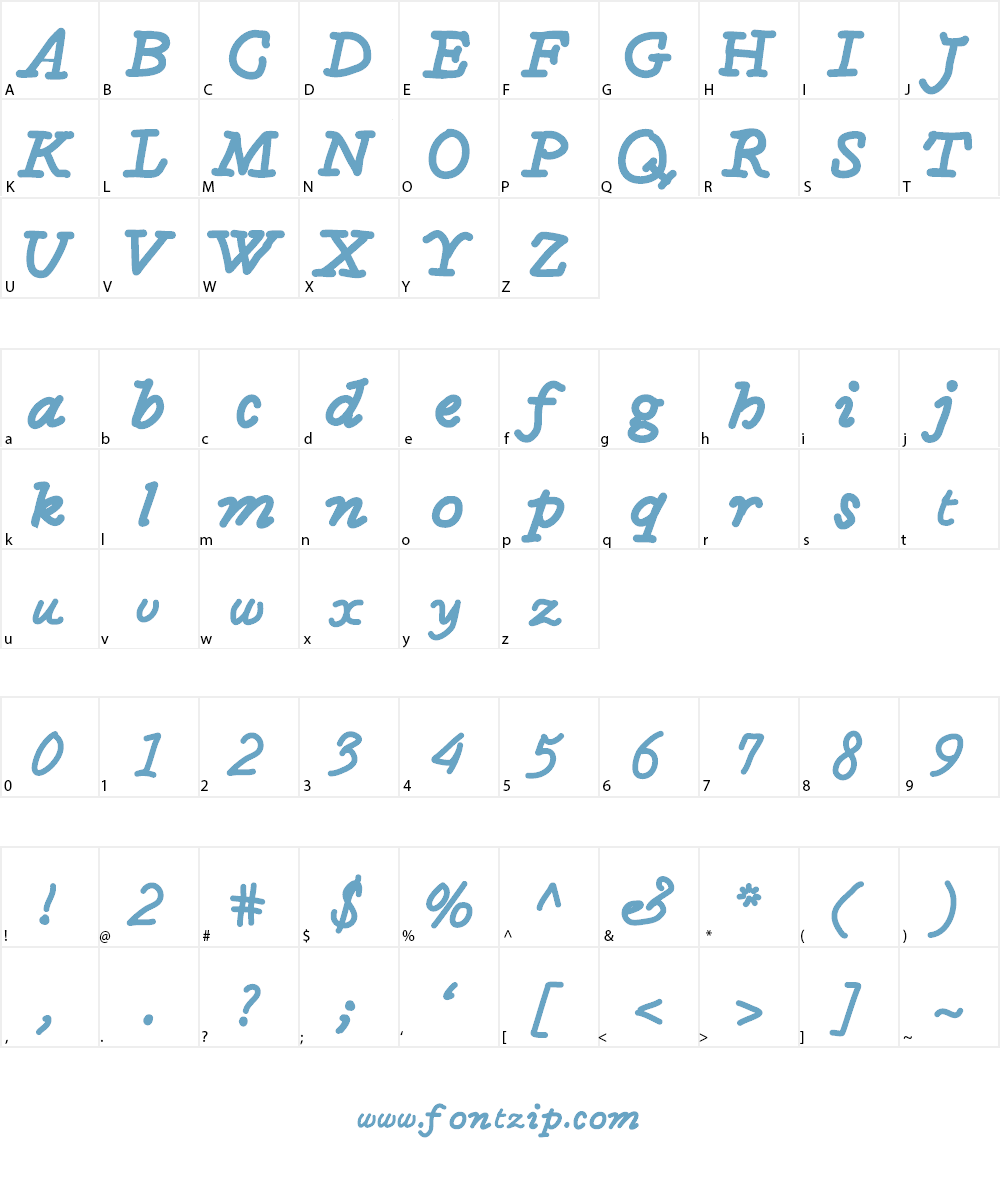 MGfancyfun Font Character
