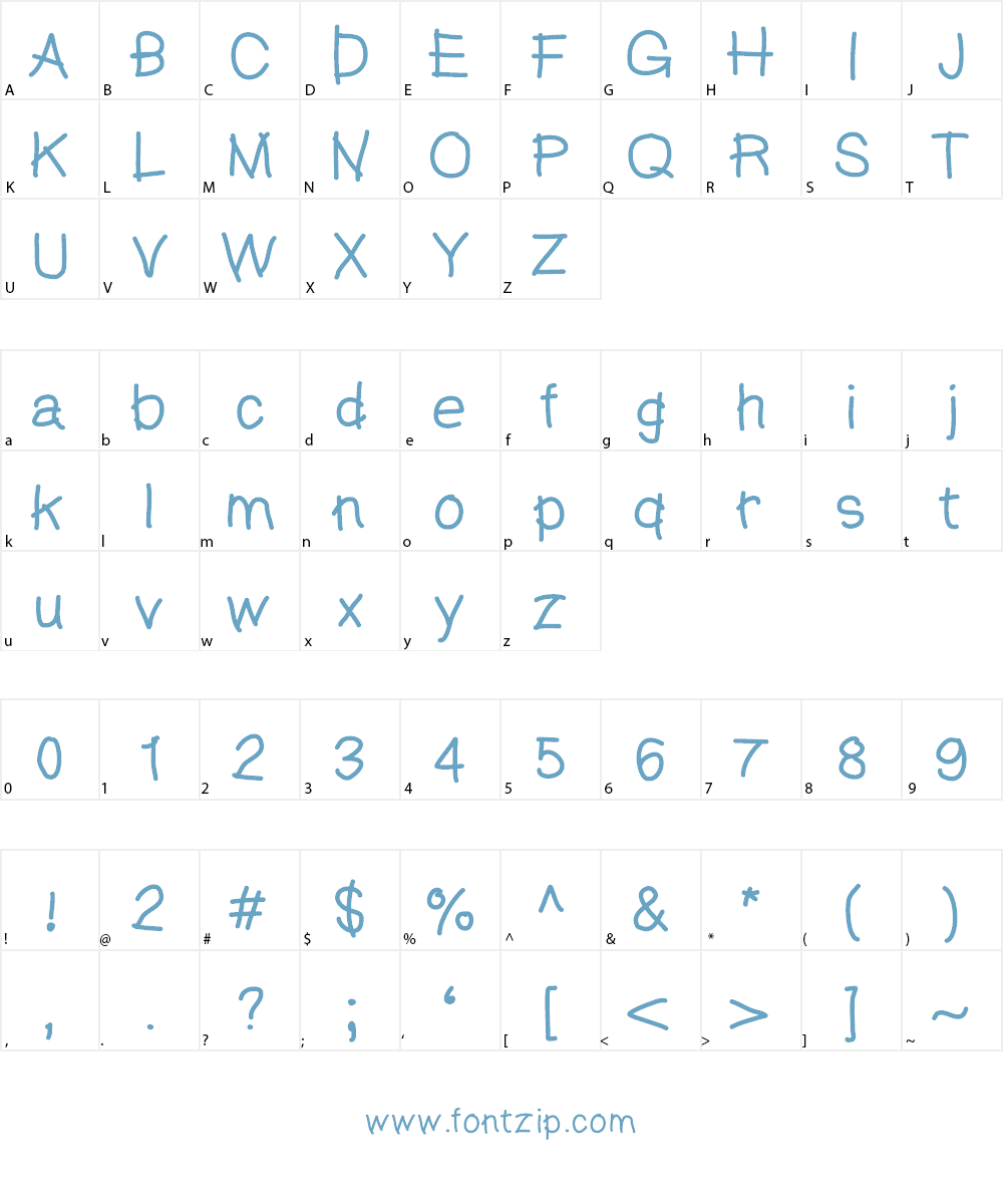 MGLittlelearners Font Character