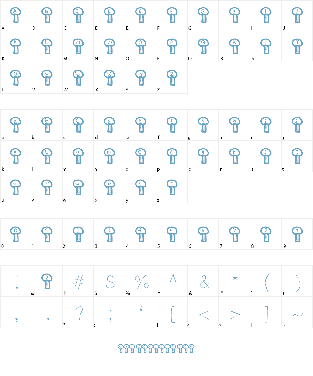 MGterrifictrees Font Character