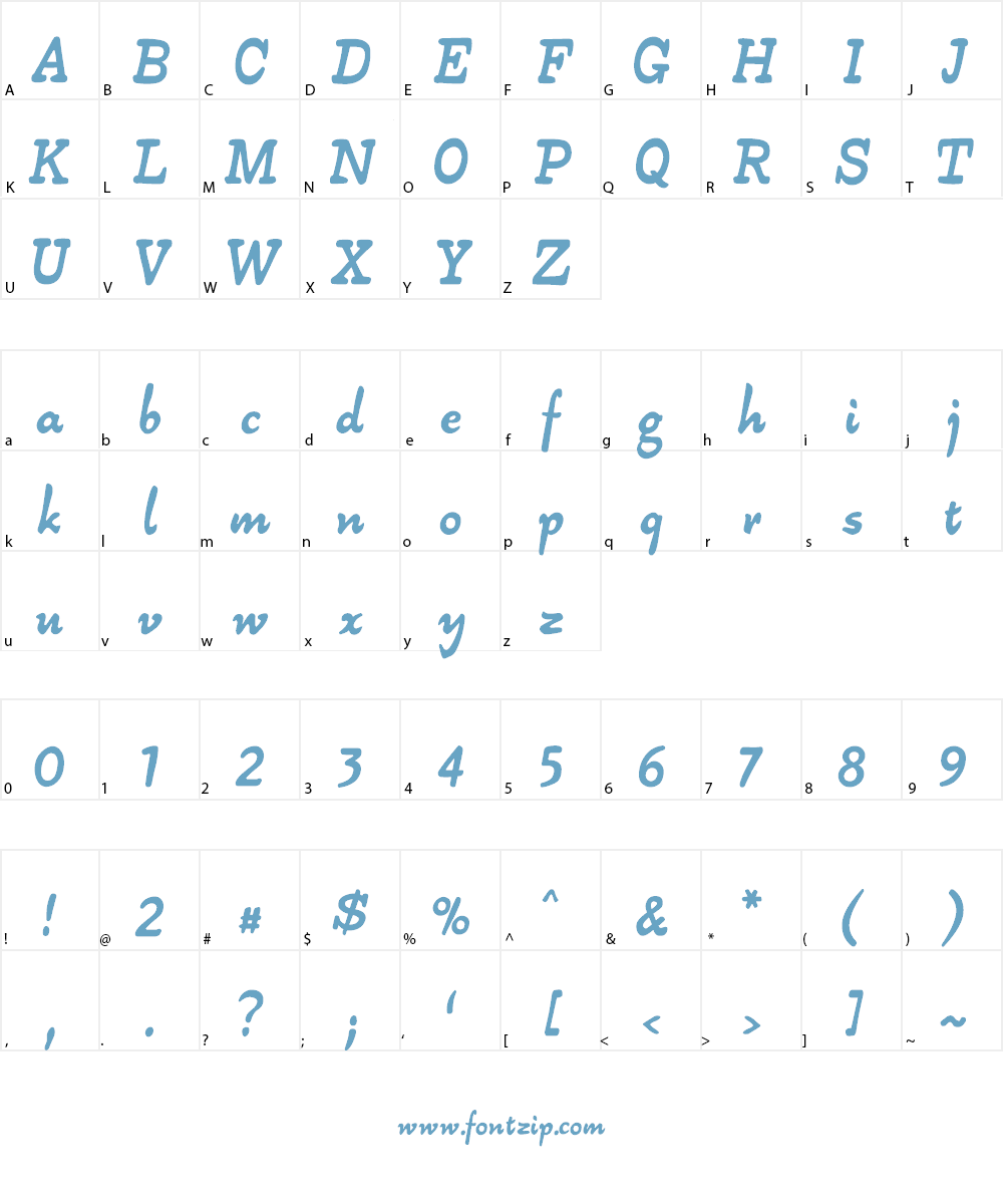 Alpha54 Font Character