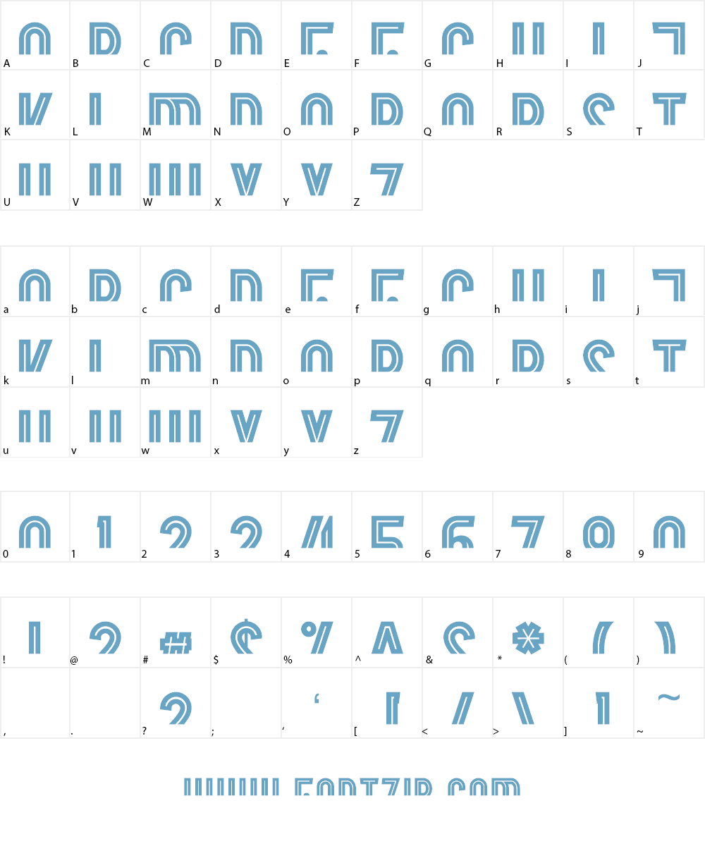 Border Control Font Character