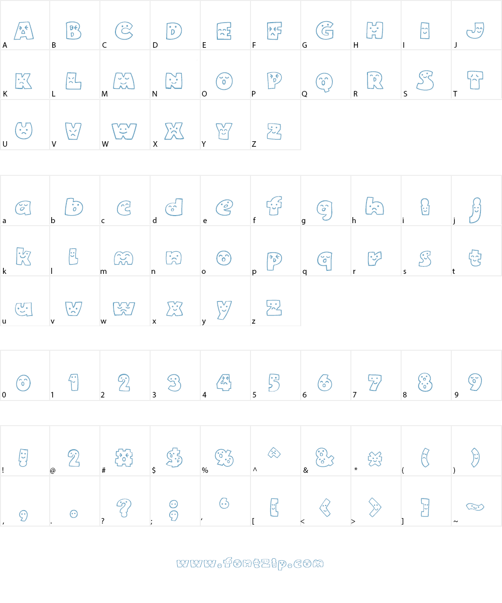 Mojirou Font Character