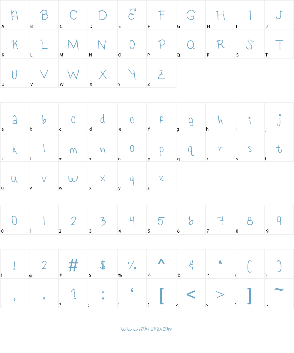 Kenedi Font Character
