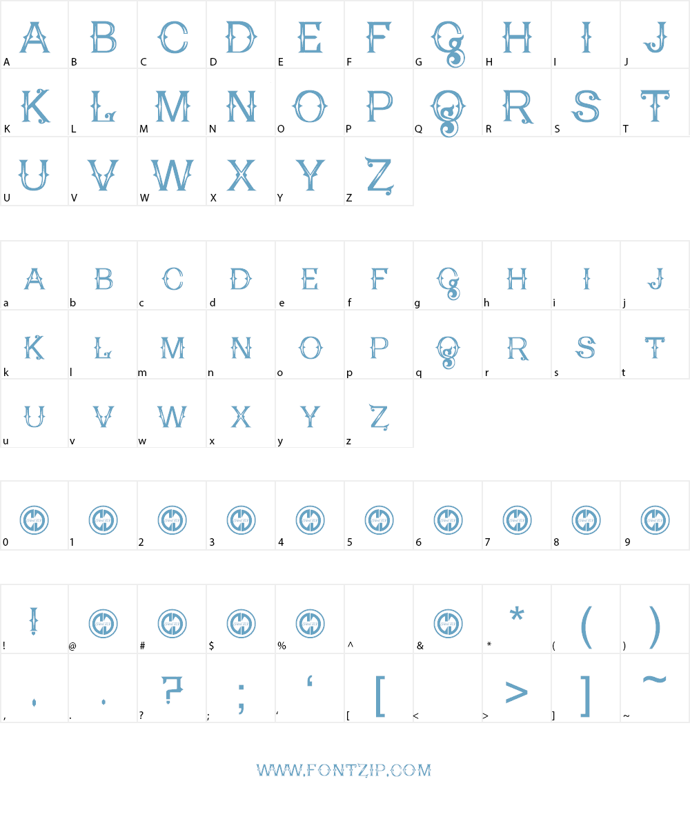 Poker Kings Font Character