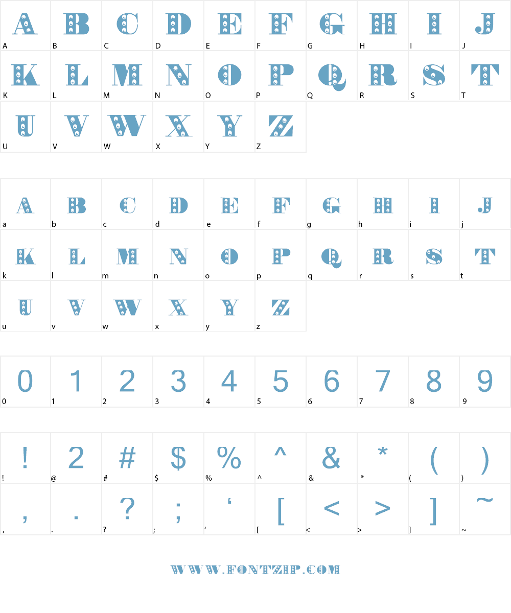 Rechnung Font Character