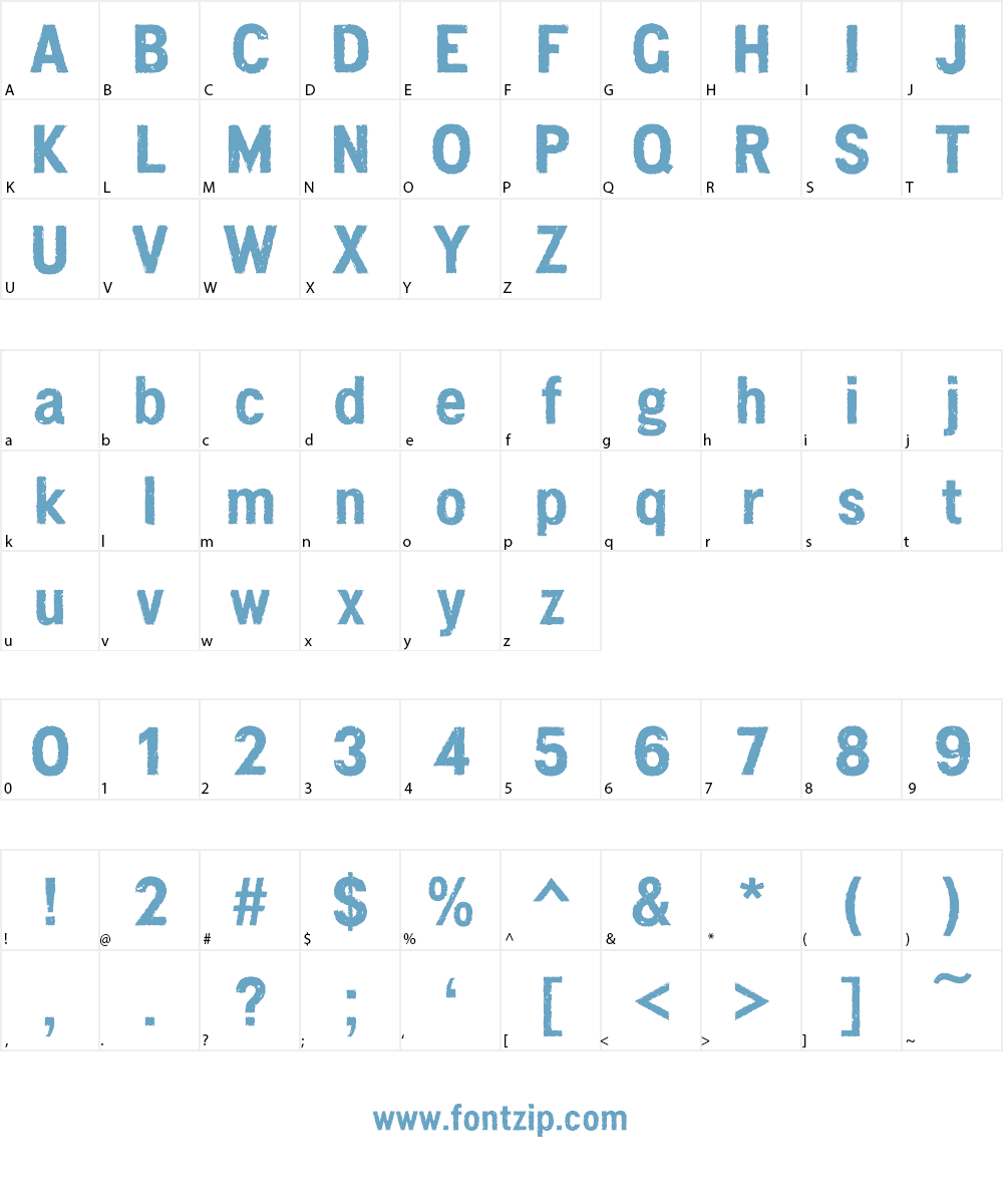 Penny Lane Corroded Bold Font Character