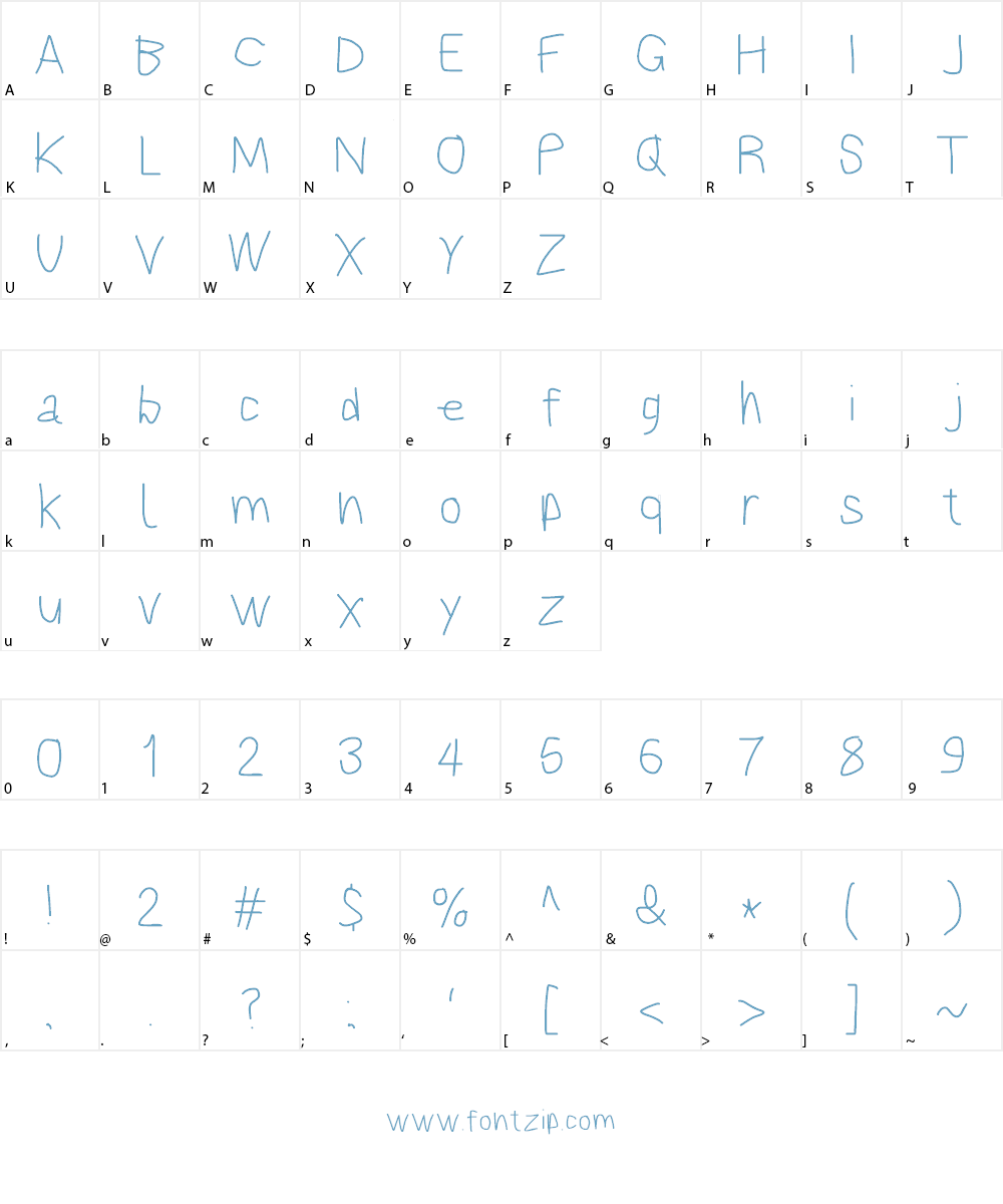 Bookmark Font Character
