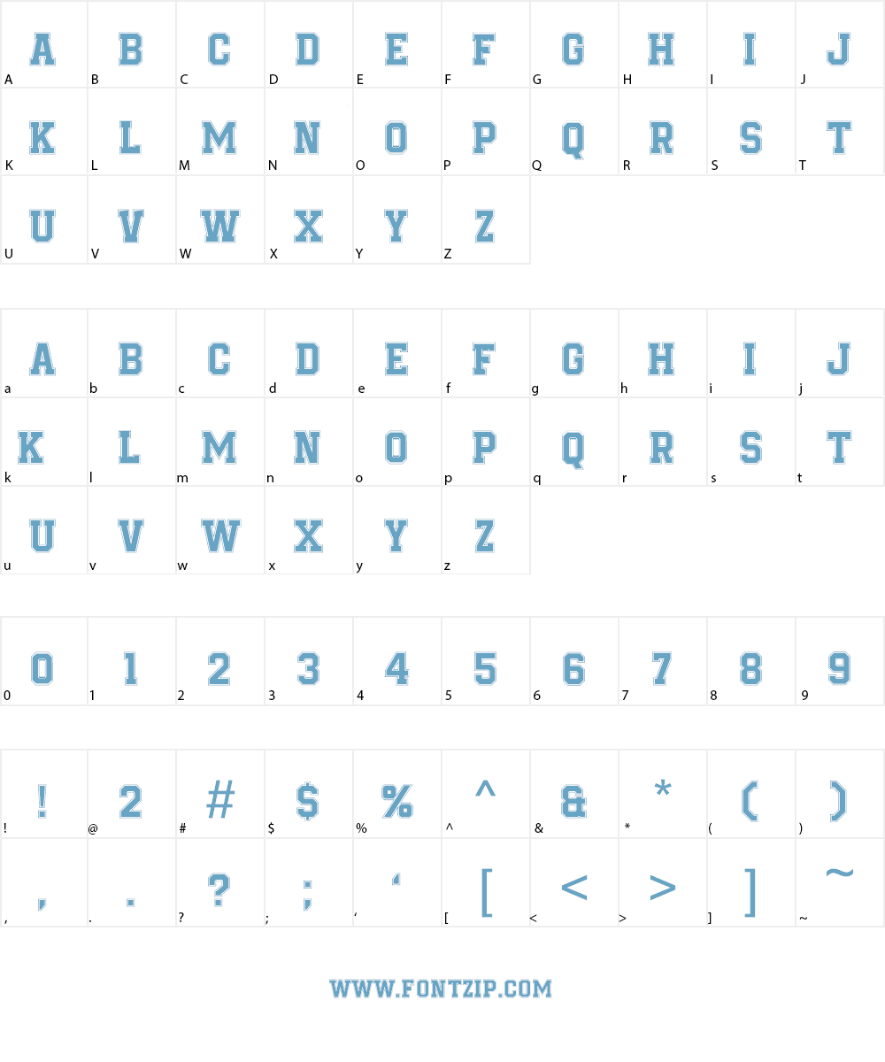 Be True To Your School Font Character