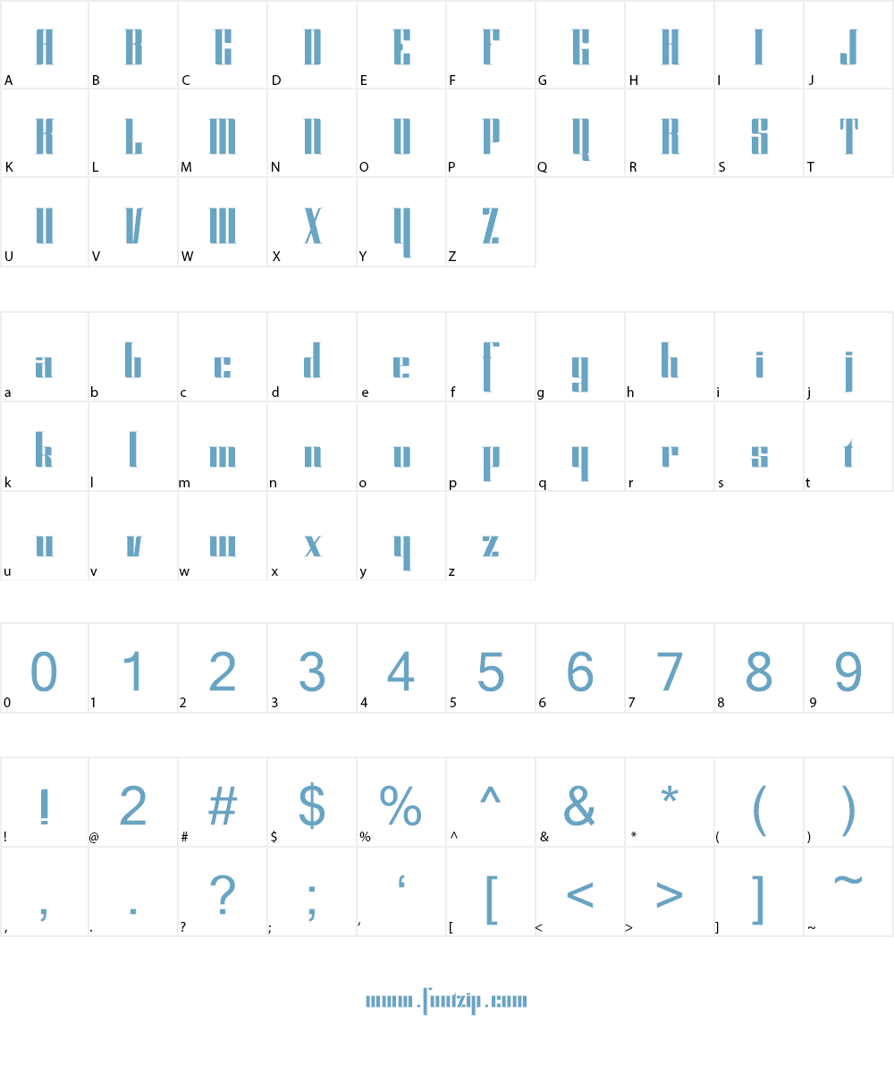 CyberGothic DEMO Font Character