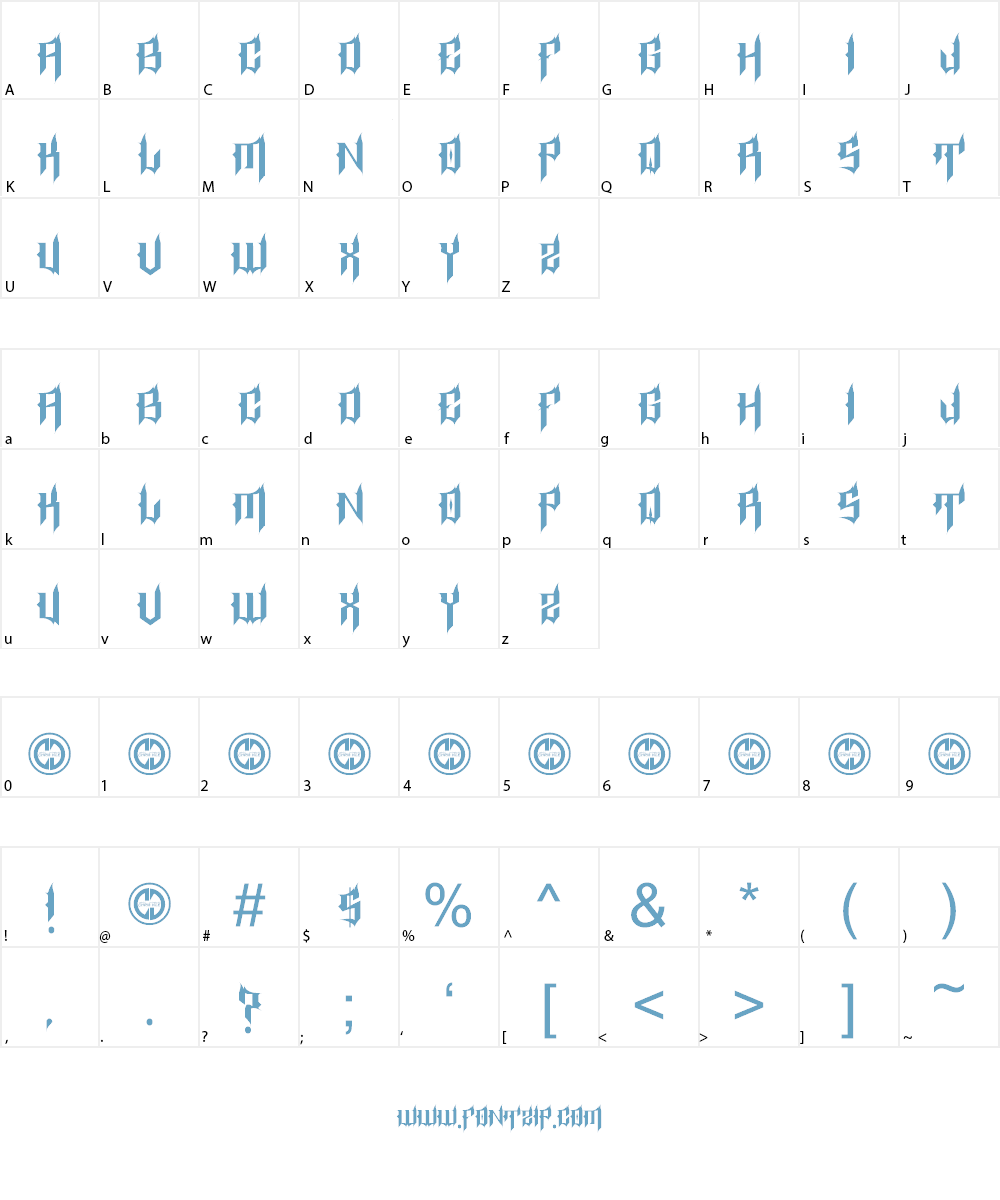 Epitaph Font Character