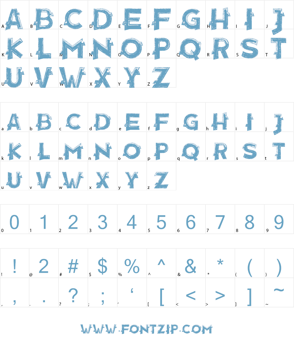Decay Font Character
