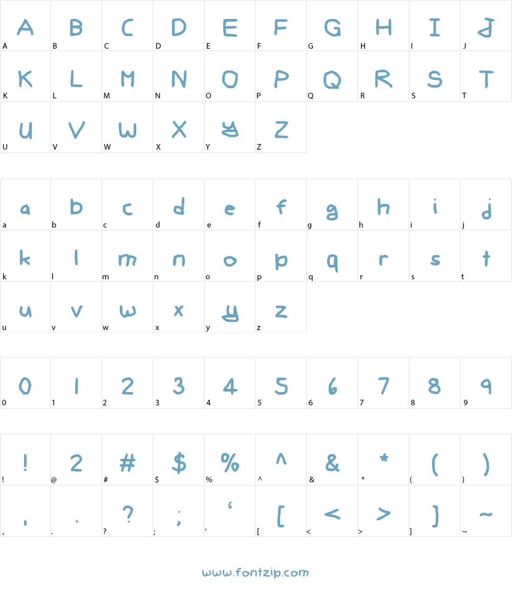 Gee_WP_Handwriting_2016 Font Character