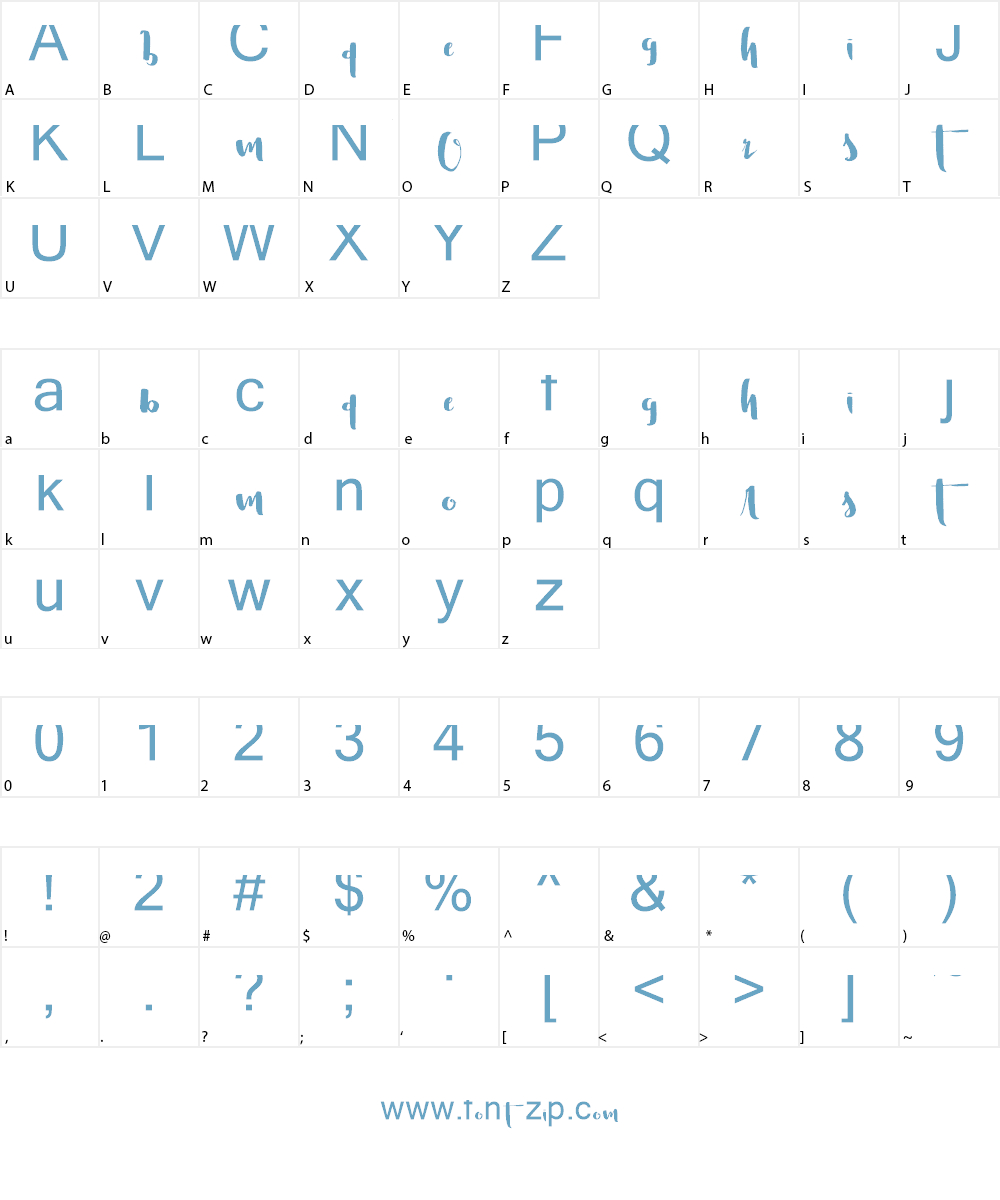 Mister Brightstride Demo Font Character