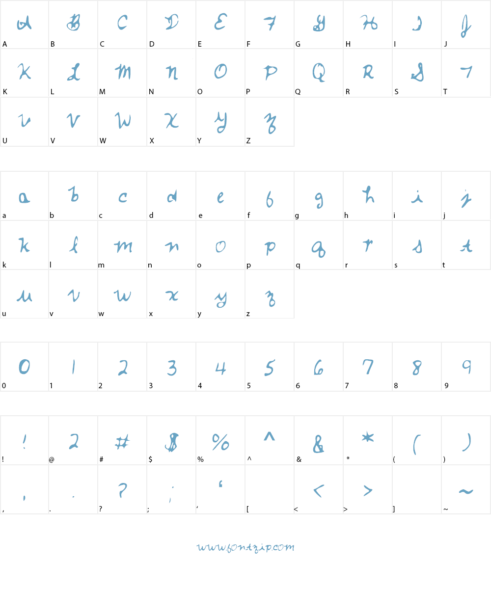 Amanda_Marie Font Character
