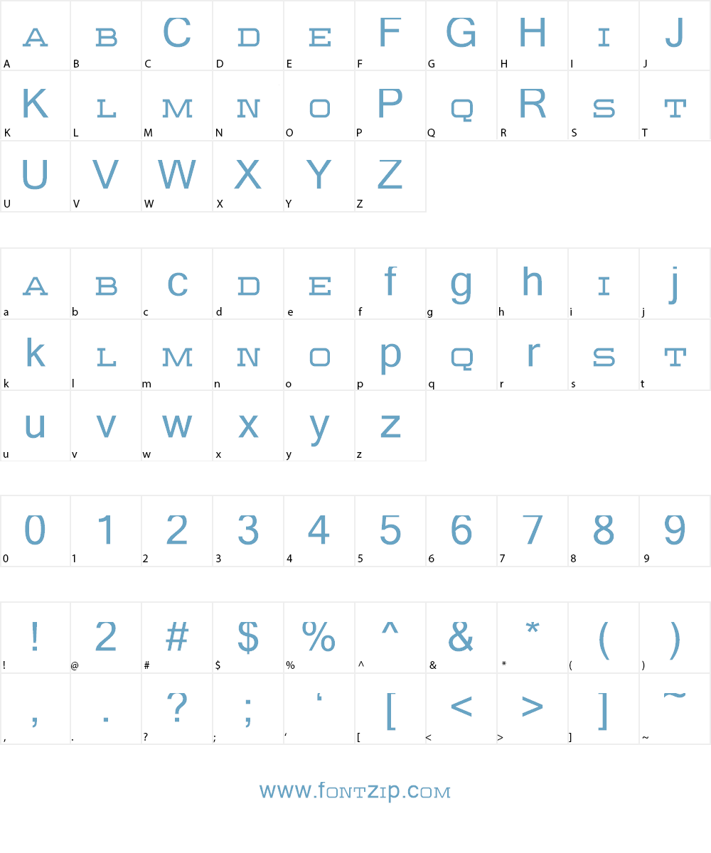 Sebastien Slab Demo Font Character