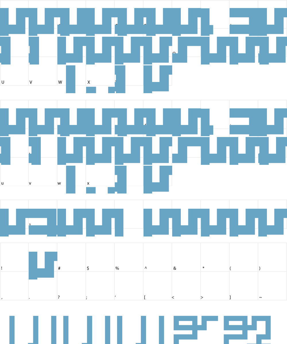 Maze Font Character
