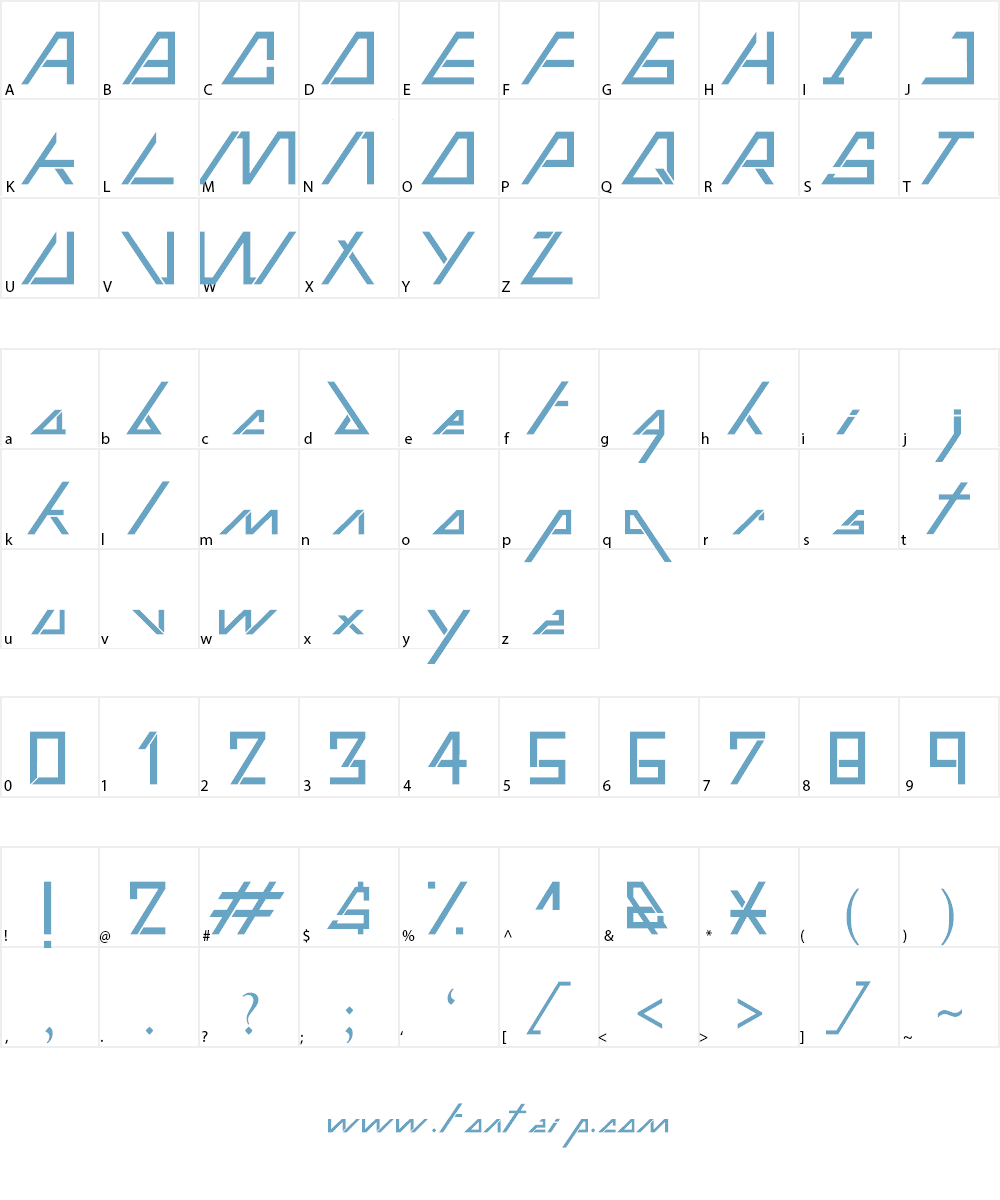 Tringo Font Character