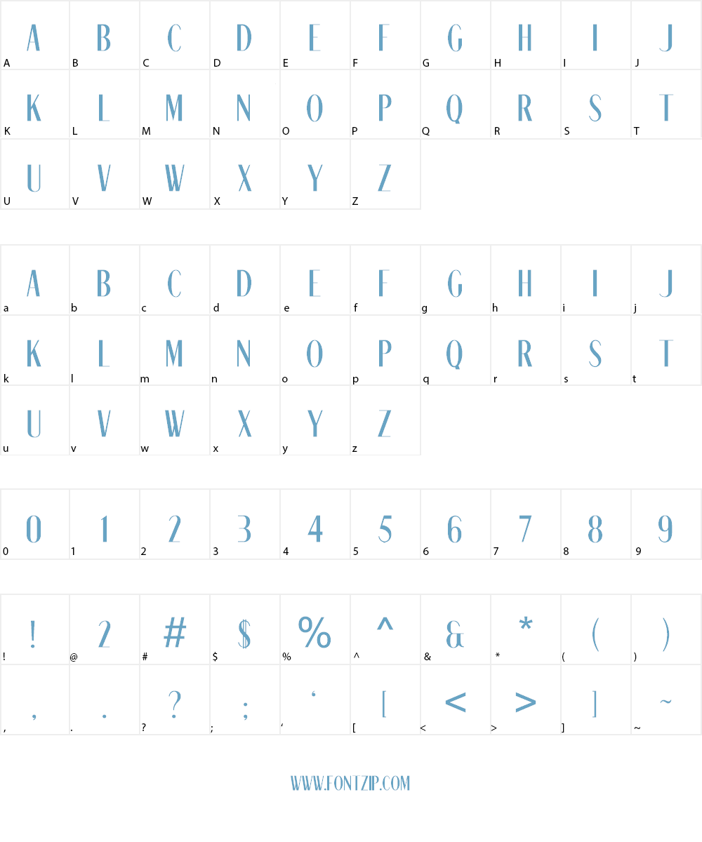 Nizza Font Character