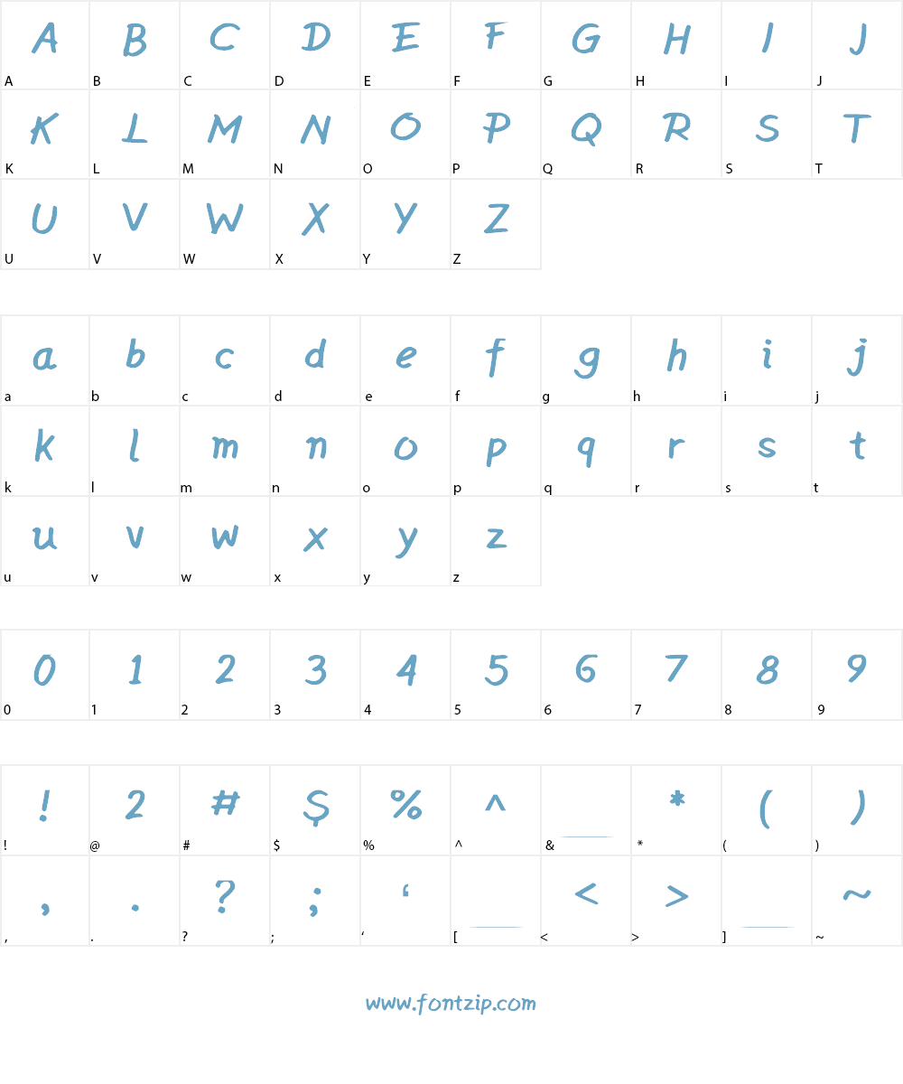 Wrusher Font Character
