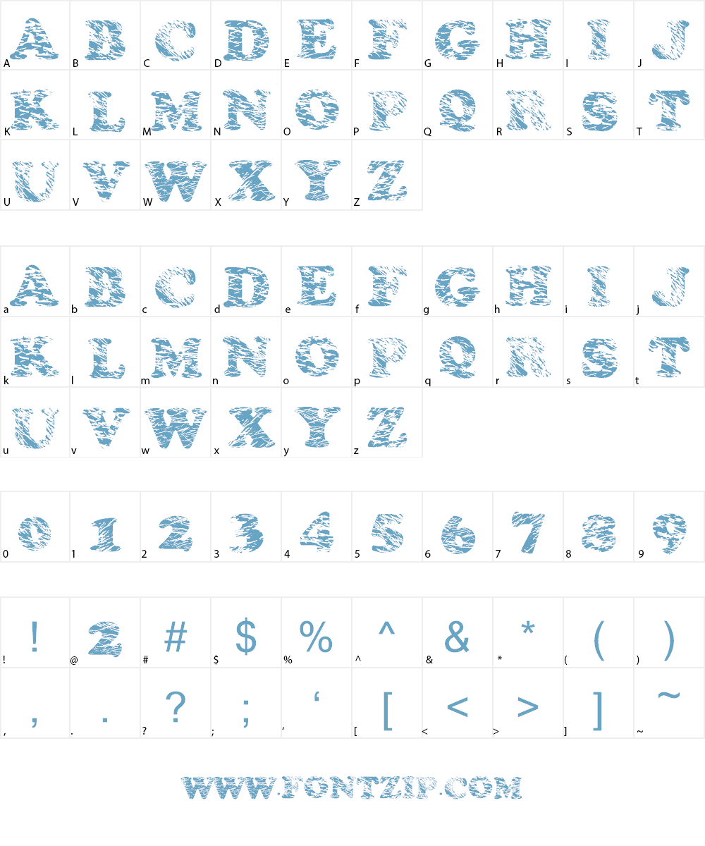 stormtime Font Character