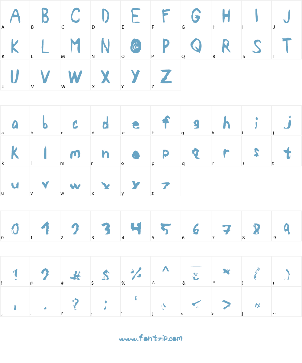 ELFAWaaayCrazierLife Font Character