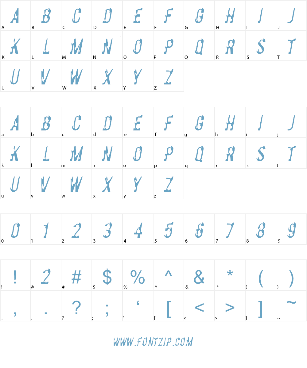 BasicChrome Font Character