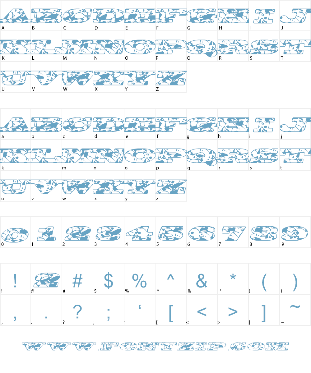 BigSpit Font Character