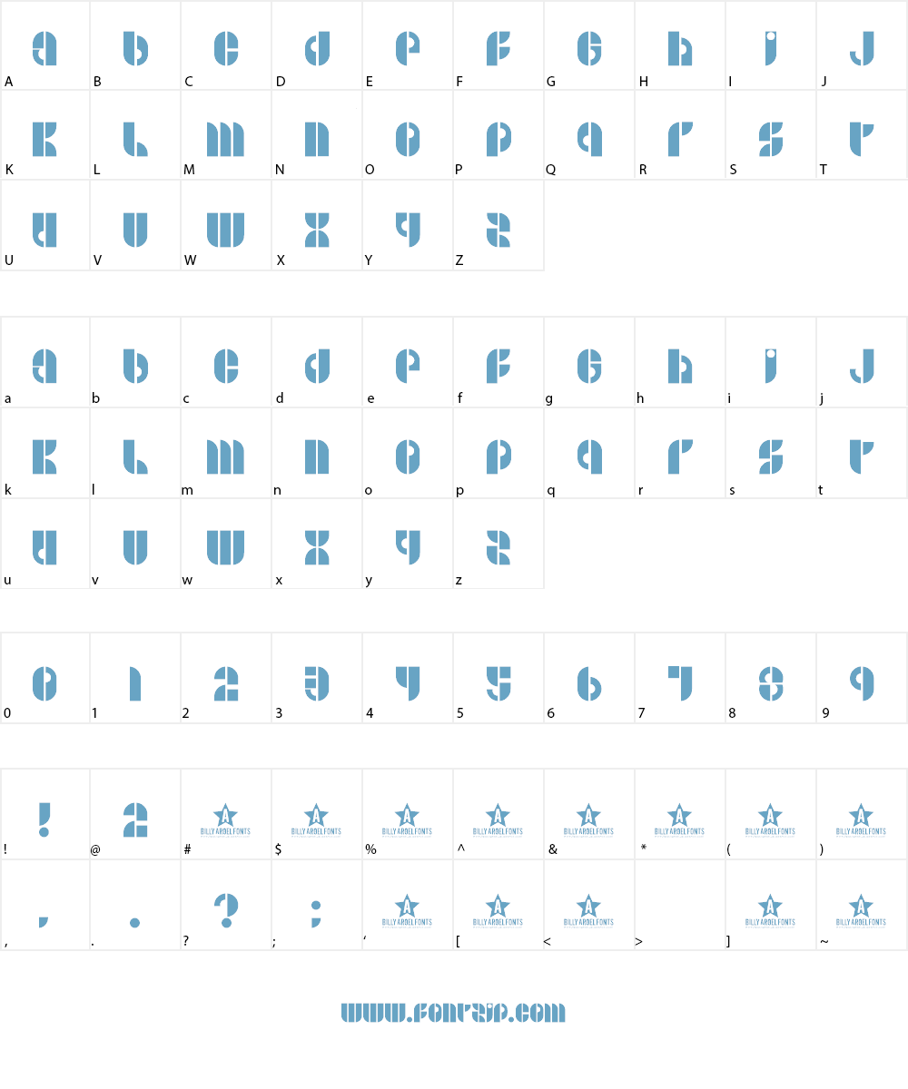 B SIDE Font Character