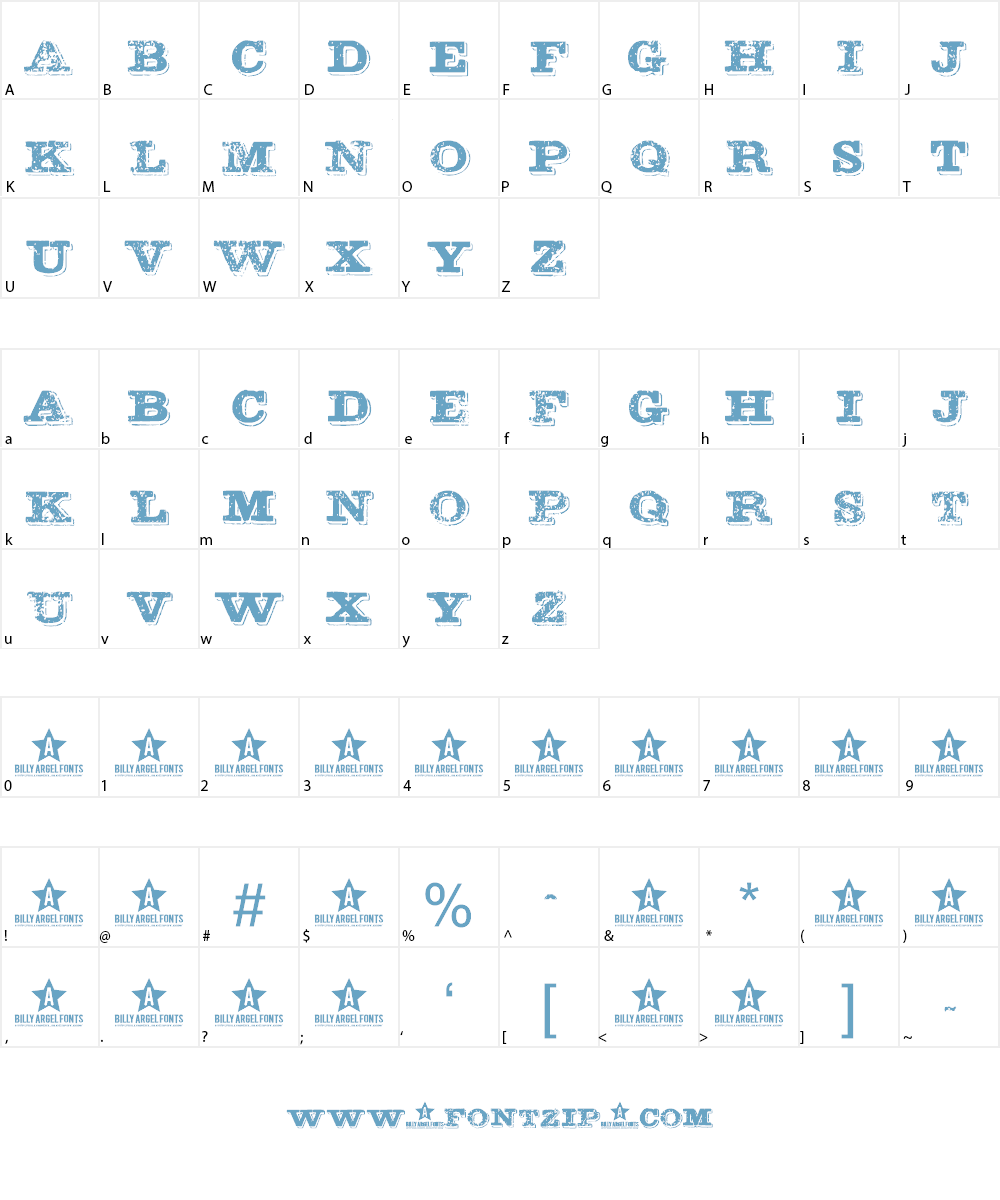 BOTAS SUJAS Font Character