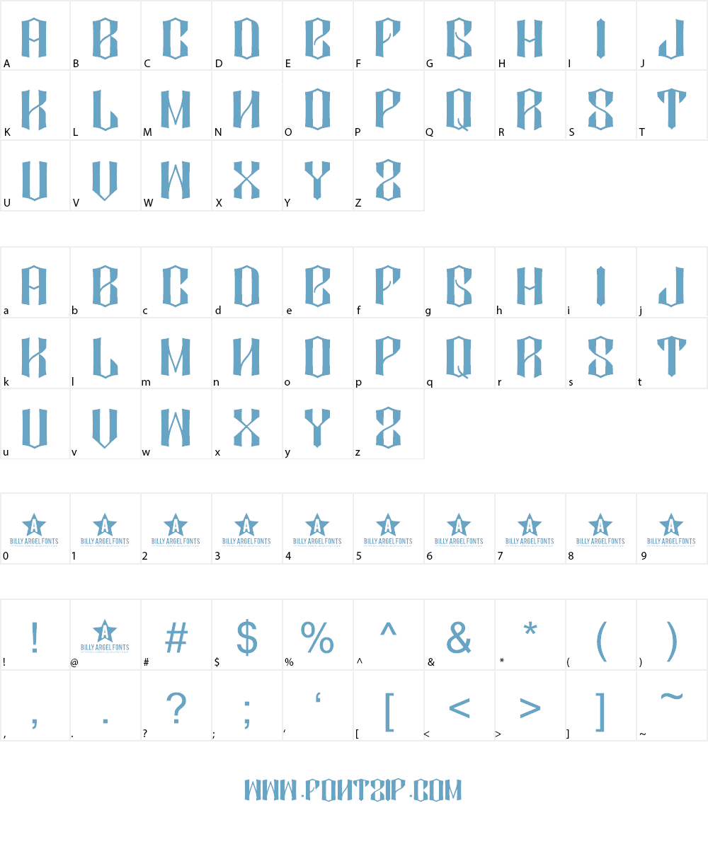 DIAMOND DUST Font Character