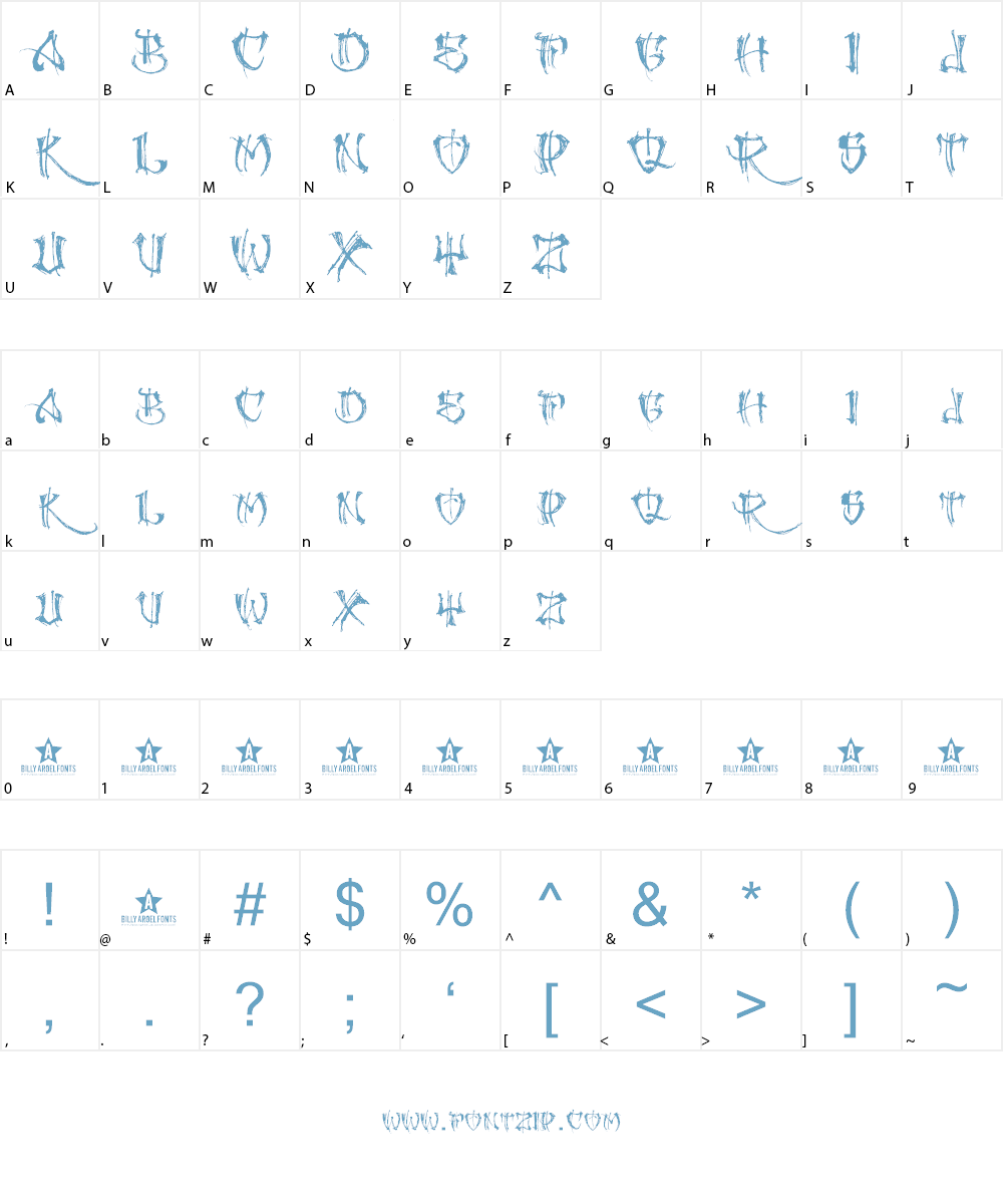 GANGLAND Font Character