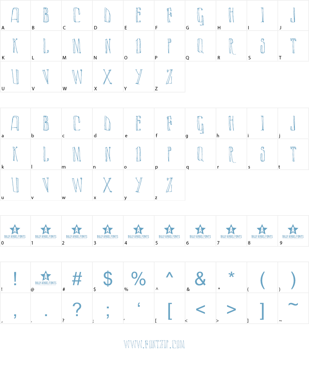 LAZY DAY Font Character
