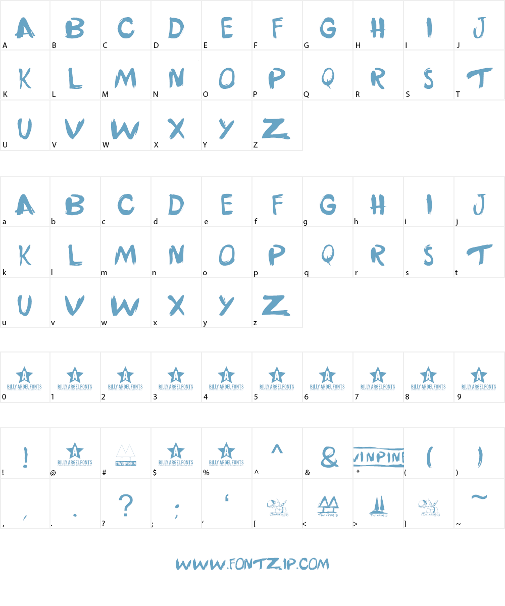 TWINPINES Font Character
