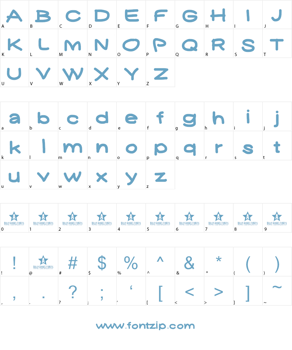 YUKAFONT Font Character
