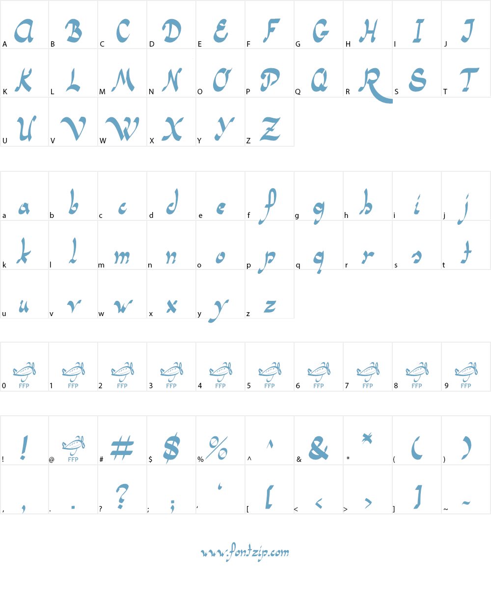Panama Road Font Character