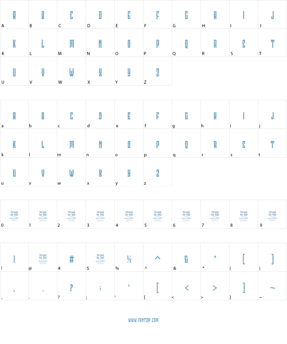 Clobot Free Font Character
