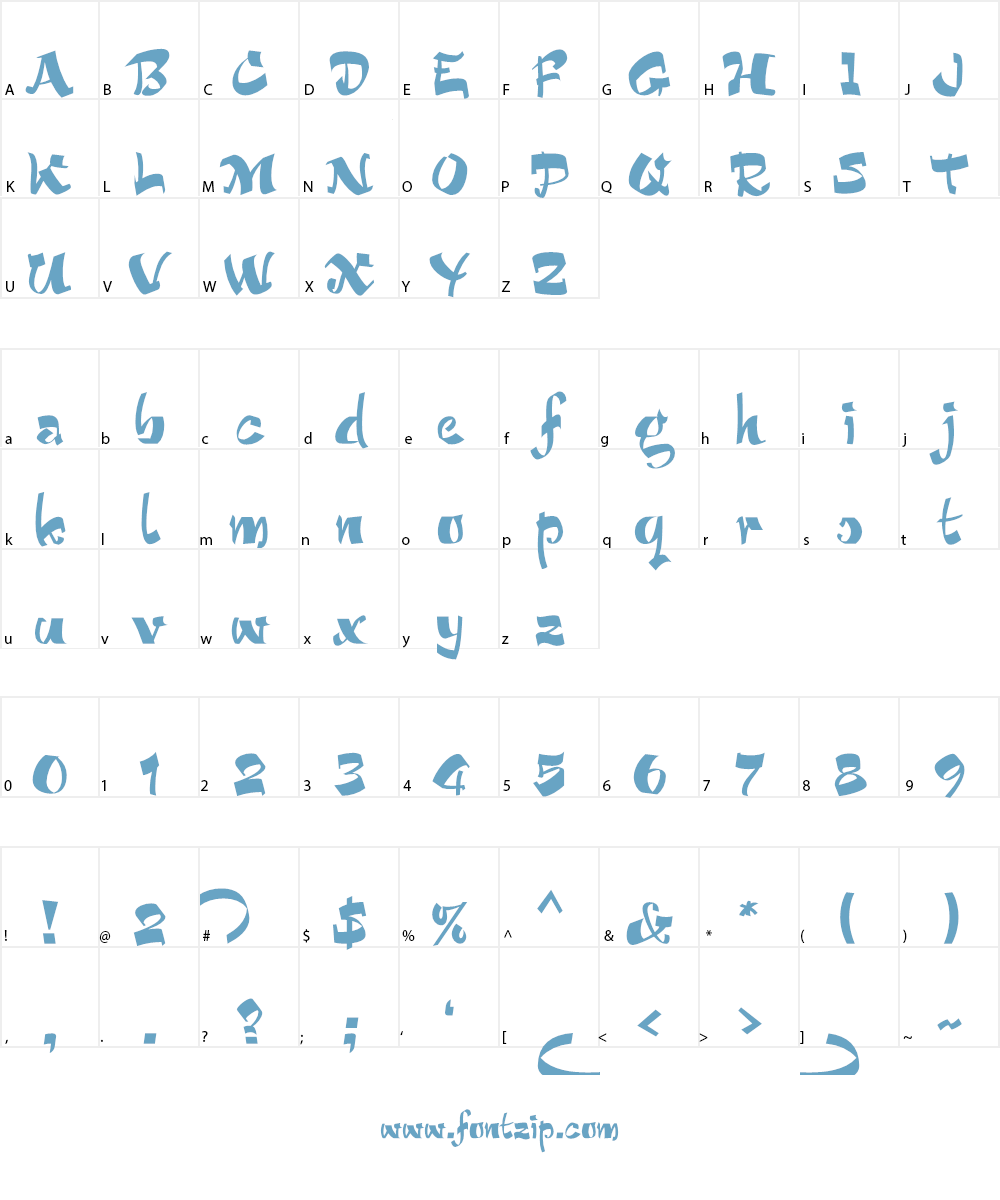 Bucanera Font Character