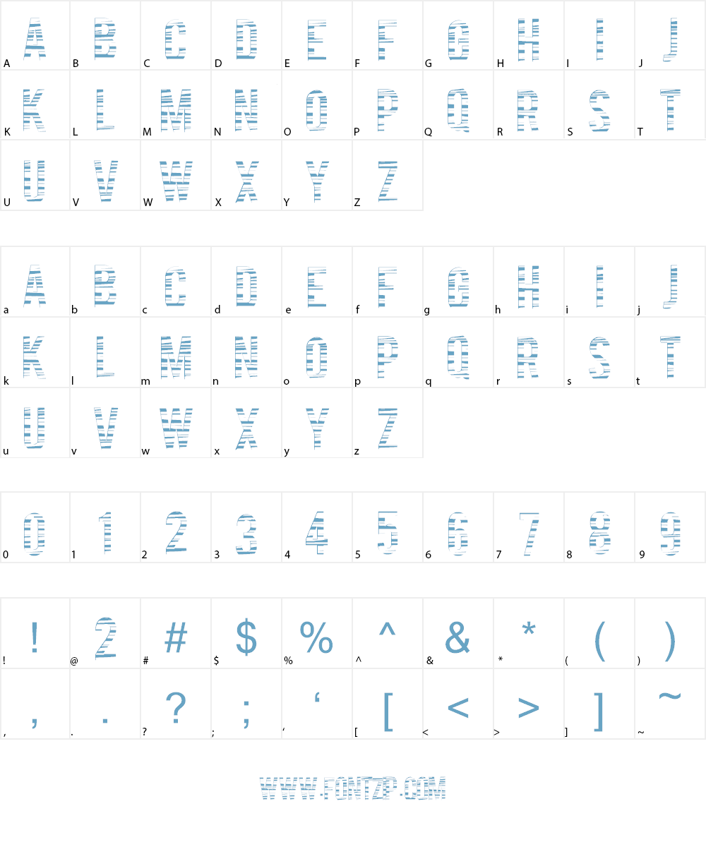 CodeBars Font Character