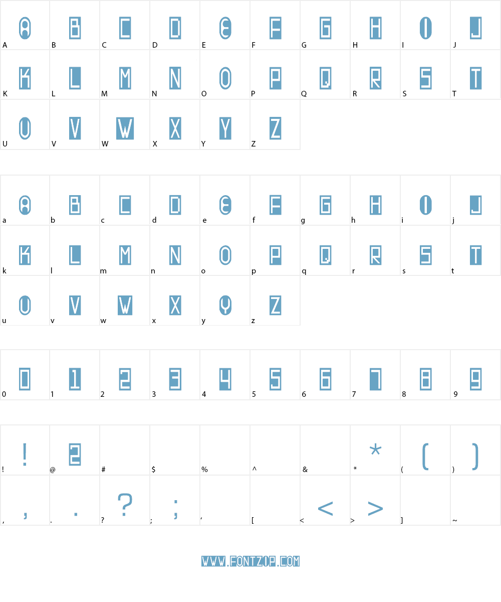Contrastant Font Character