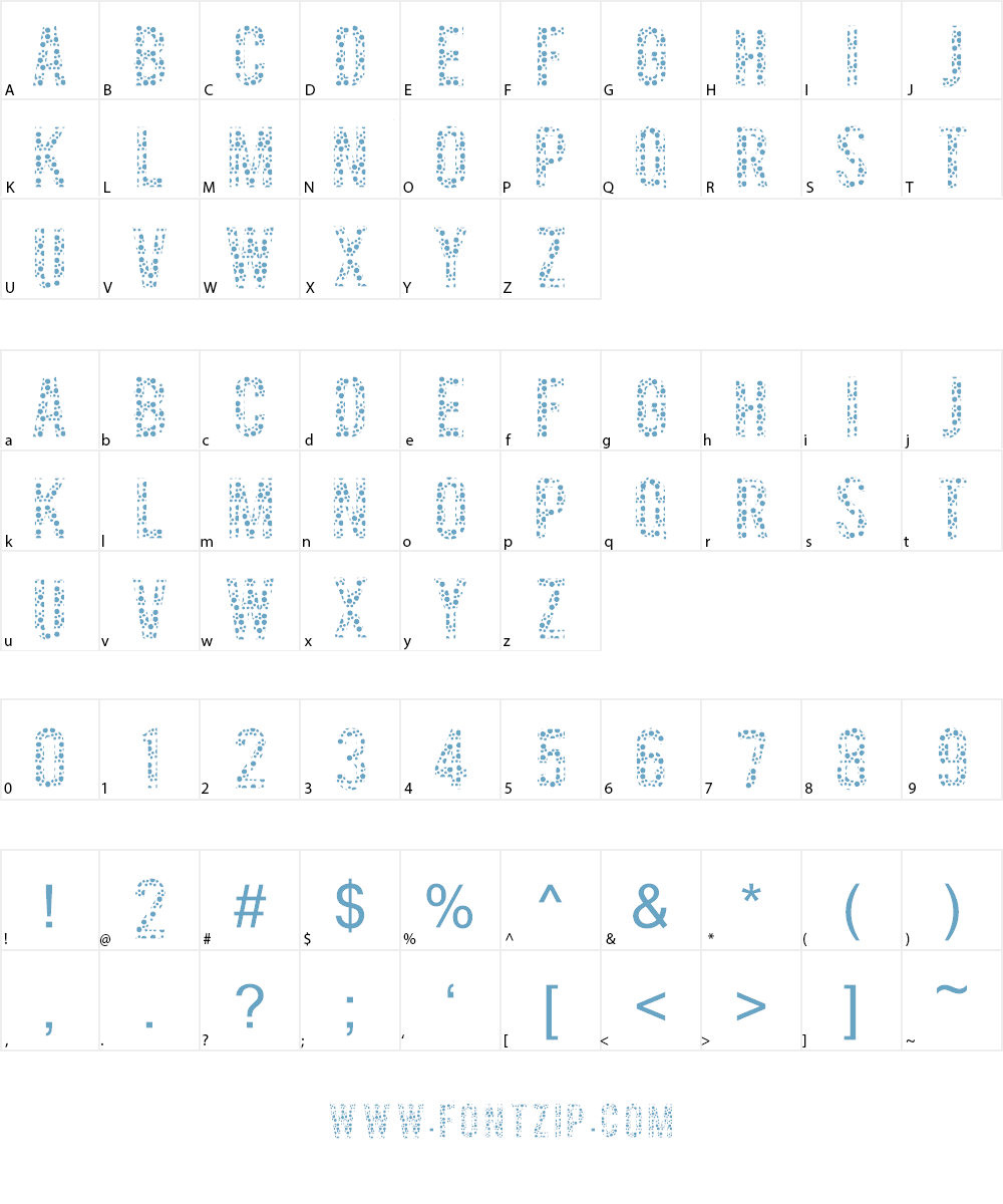 ColorBlind Font Character
